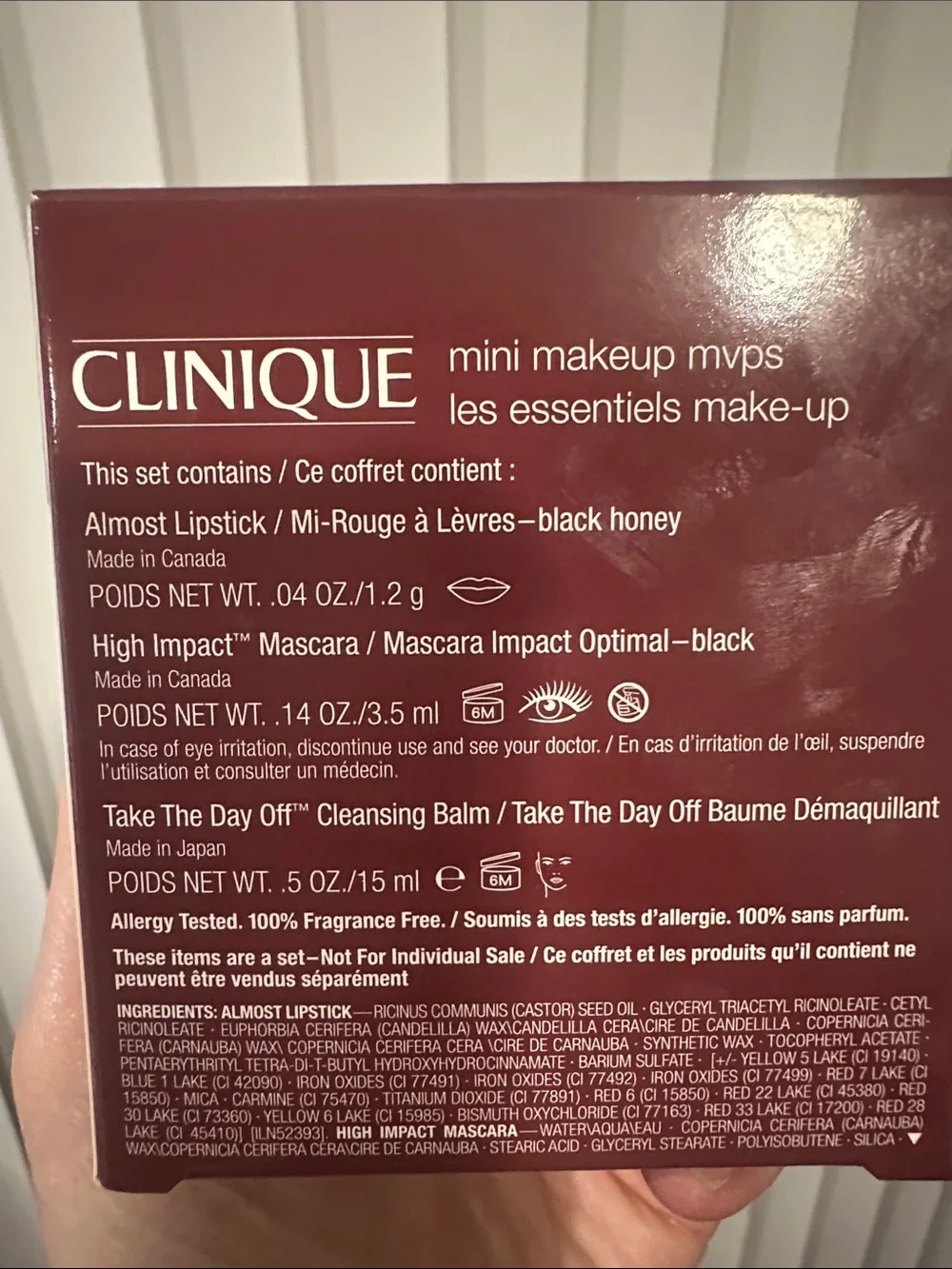 Clinique Mini Makeup MVPs Set - Lavender, Black, Red